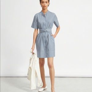 Everlane Collarless Belted Shirtdress - Size 4